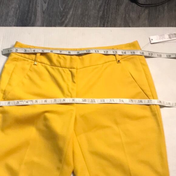 T Tahari Sunflower Straight Crop Trouser Size 2 Preppy Rainbow Dopamine Classic - Picture 6 of 8